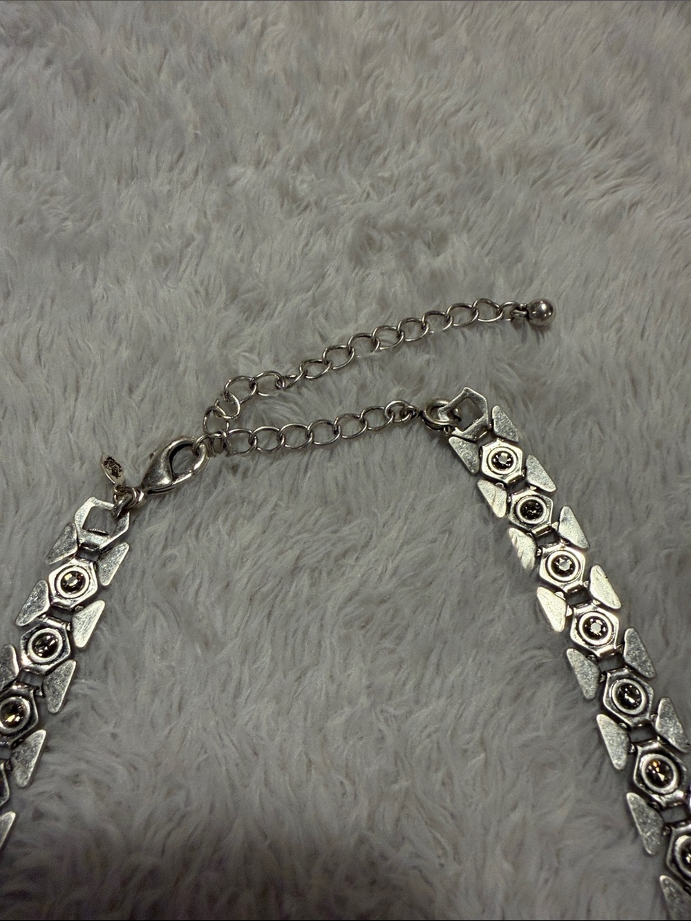 Premier Designs Silver-Tone Textured Collar Necklace - Picture 2 of 3